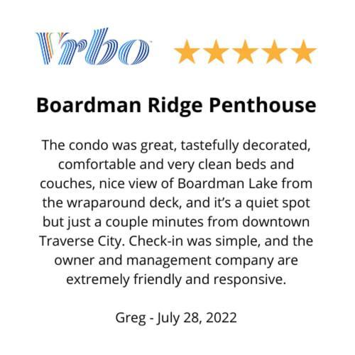 Boardman Ridge Penthouse Close To Town Traverse City Exteriér fotografie